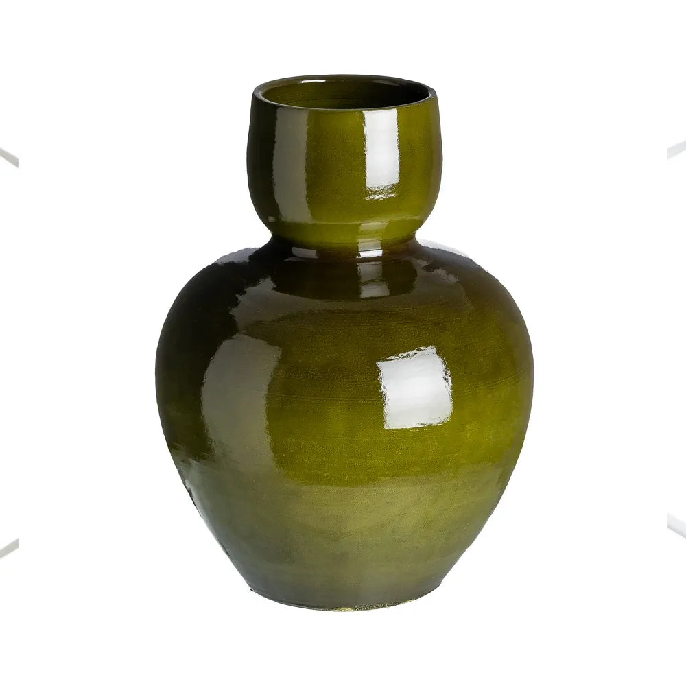 Vază decorativă din ceramică EVROND GREEN, 22 x 22 x 30 cm