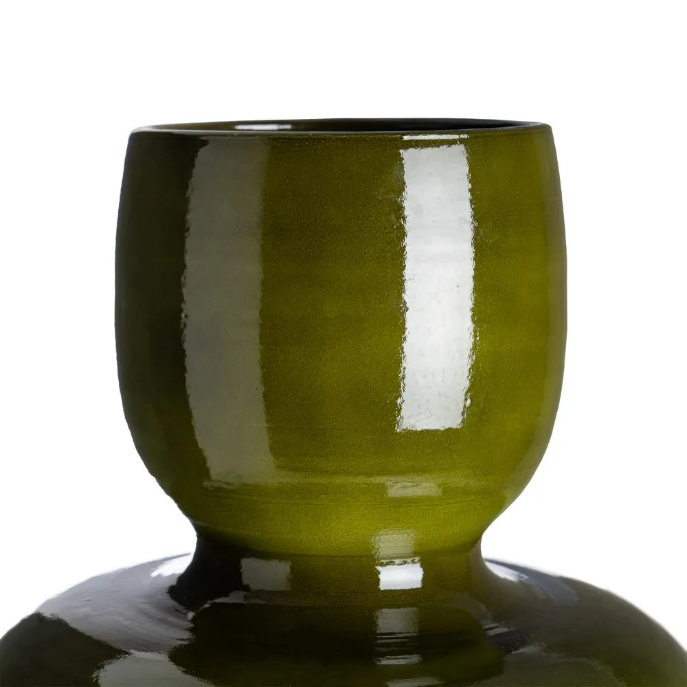 Vază ceramică EVROND GREEN H50 CM, 30 x 30 x 50 cm