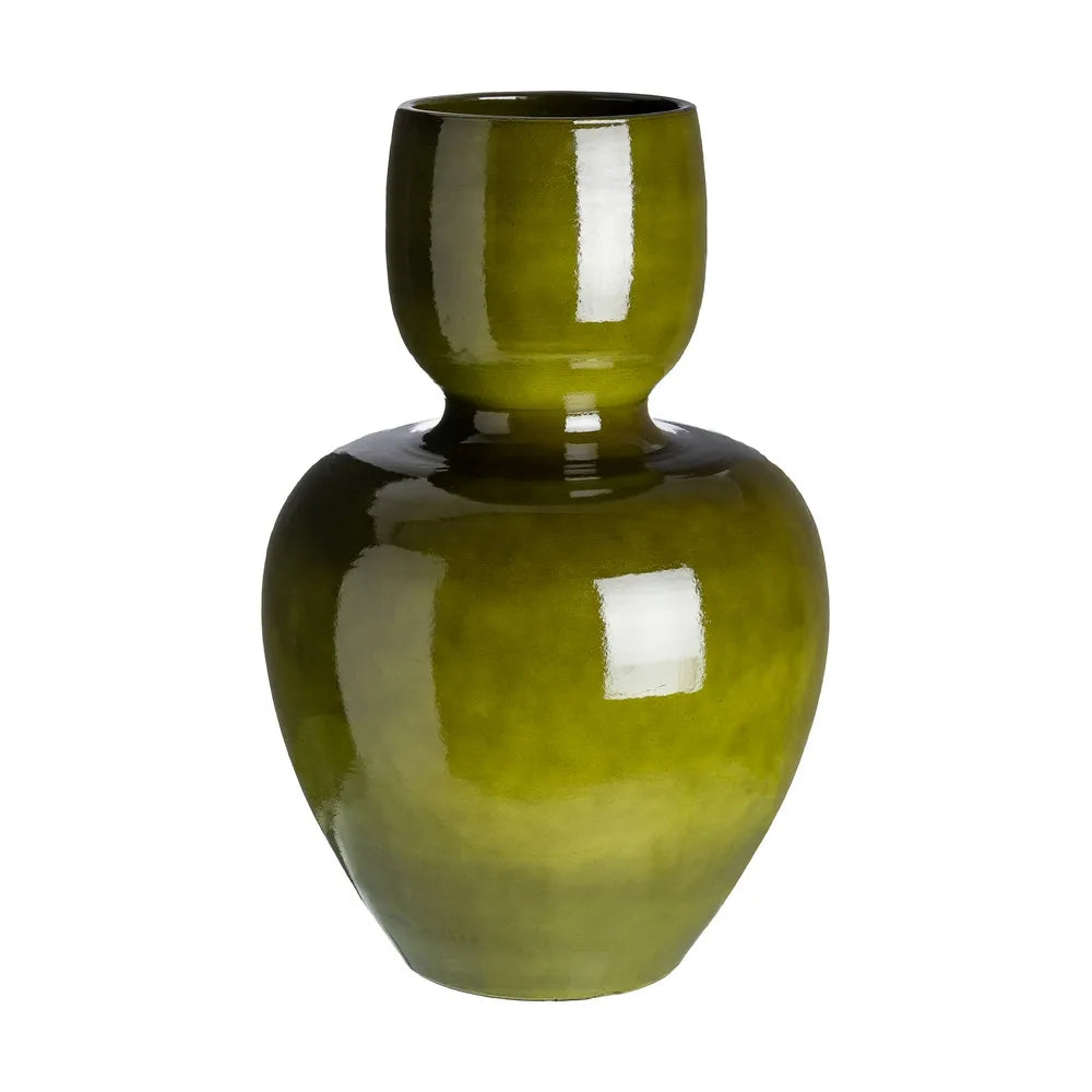Vază ceramică EVROND GREEN H50 CM, 30 x 30 x 50 cm