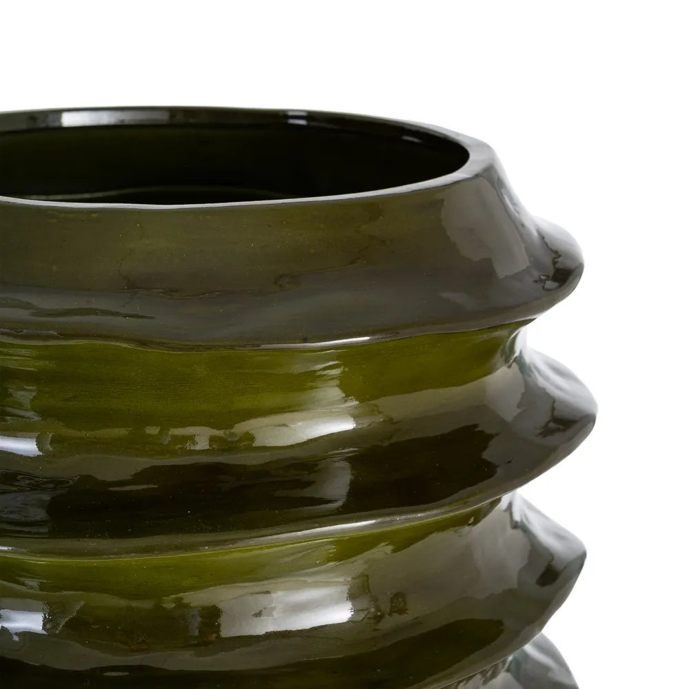 Vază decorativă din ceramică HUELVA H52, dimensiuni 36 x 36 x 52 cm