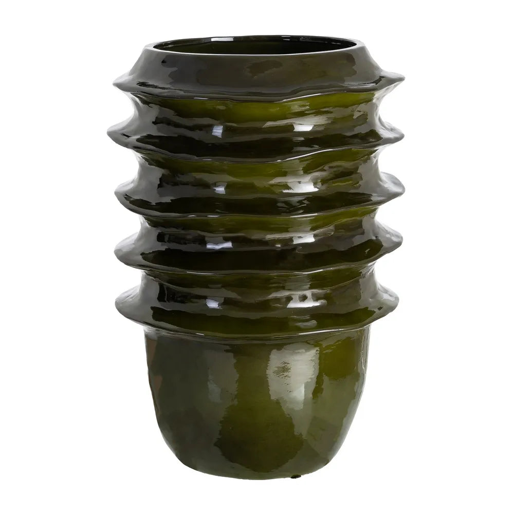 Vază decorativă din ceramică HUELVA H52, dimensiuni 36 x 36 x 52 cm