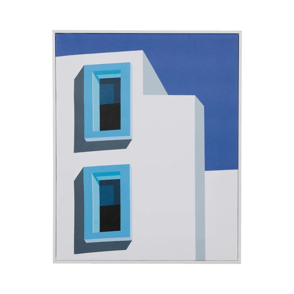 Set 2 tablouri BIRGA cu cadru din polistiren alb, 40 x 50 cm