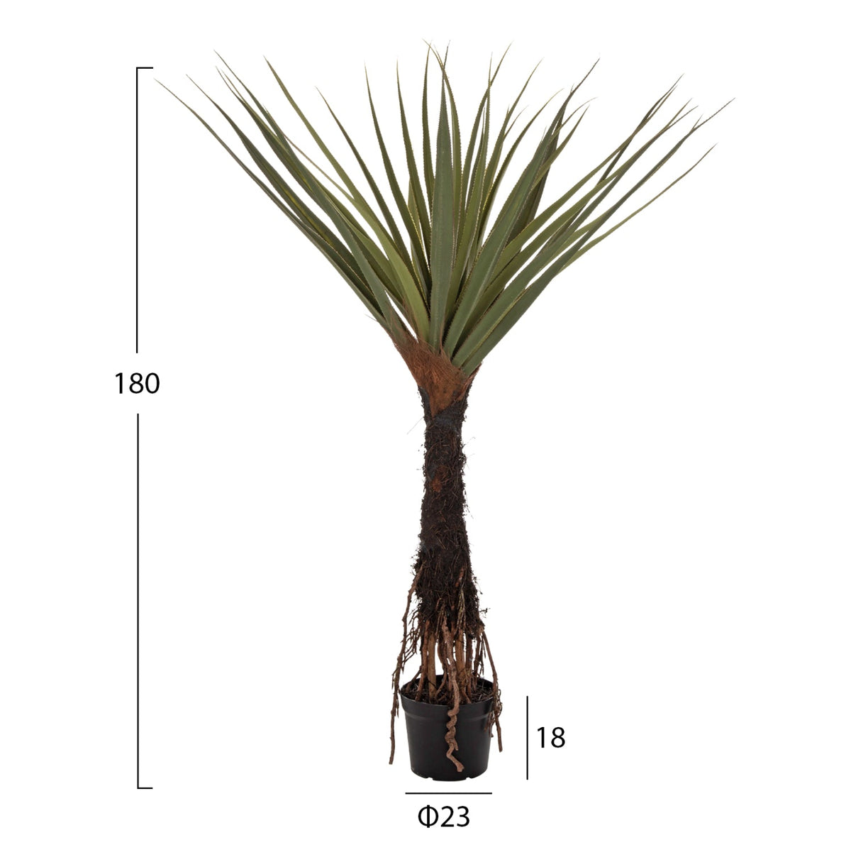 Plantă artificială COLSA SISAL verde, în ghiveci din polipropilenă, înălțime 180 cm