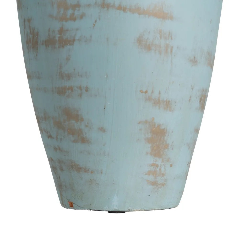 Vază CRION H60 din teracotă, culoare Turquoise, 26 x 28 x 60 cm