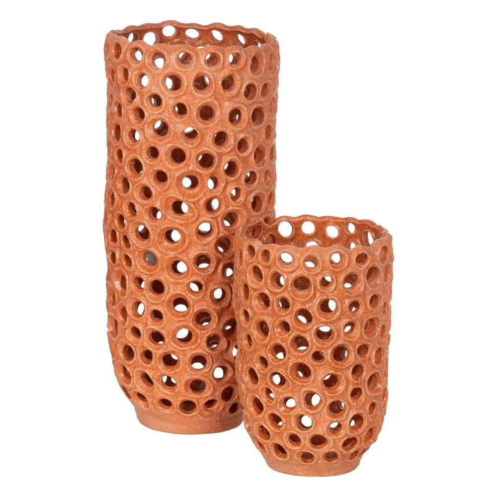 Vază ceramică DOLEA H54 CM, Orange, 24 x 23,5 x 54,5 cm