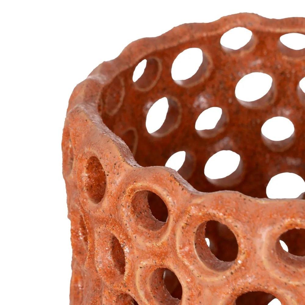 Vază ceramică DOLEA H54 CM, Orange, 24 x 23,5 x 54,5 cm