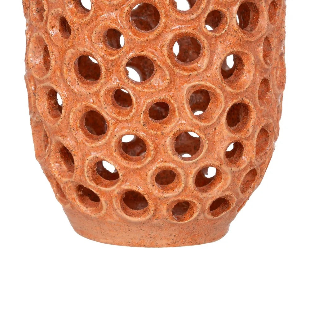 Vază ceramică DOLEA H32 portocalie, 20 x 20 x 32 cm