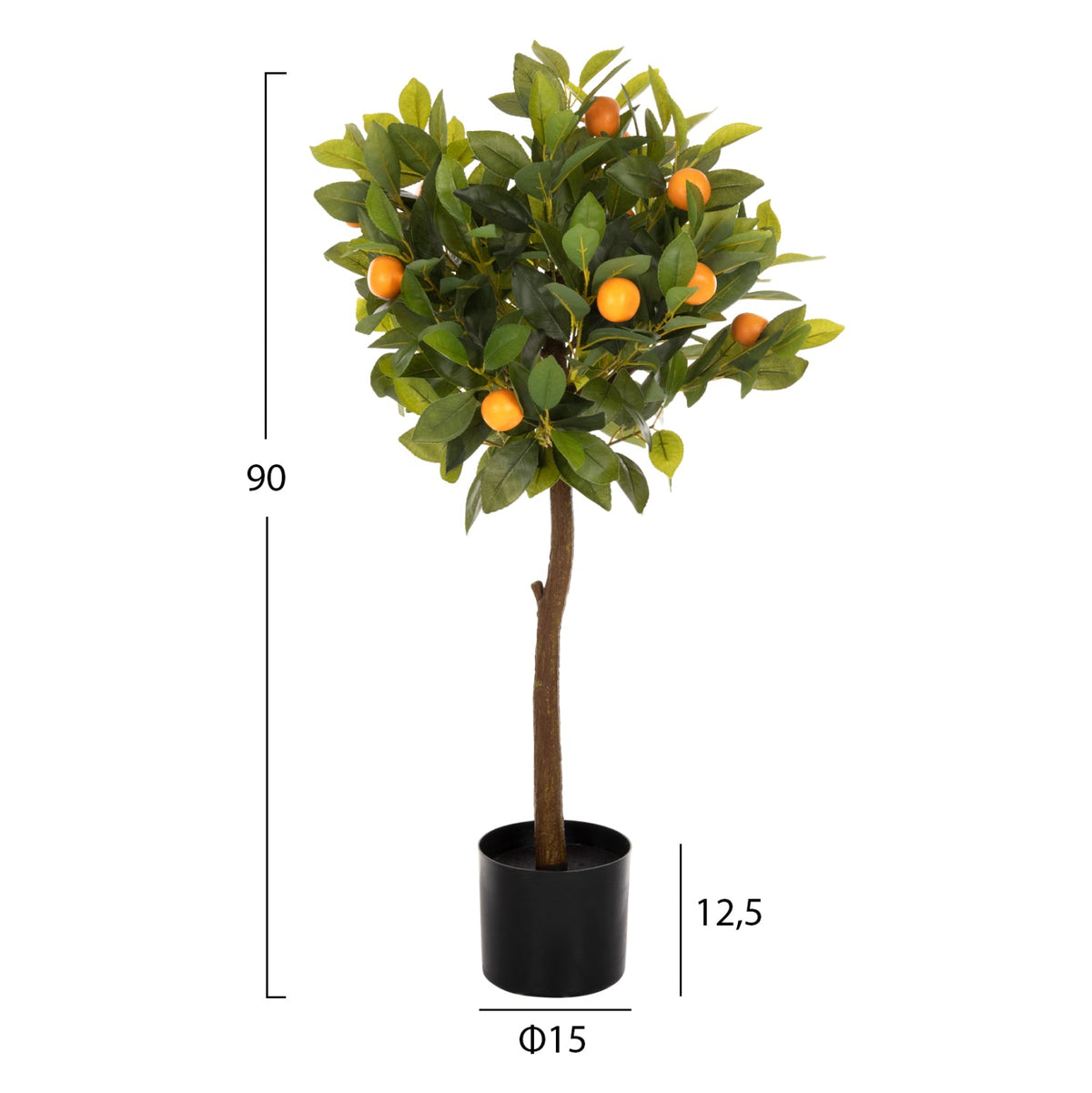 Planta artificială GUIDO ORANGE TREE din polietilenă și pânză, 90 cm