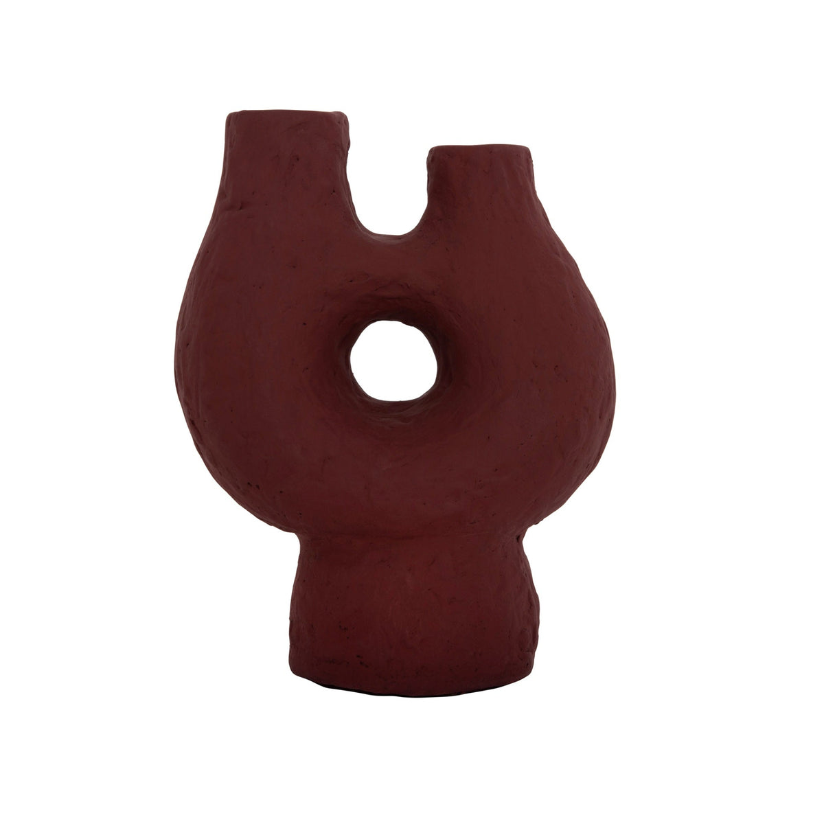 Vază decorativă ISVARA din terracotă, lucrată manual, 26 x 15 x 32,5 cm