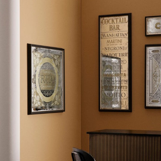 Oglindă de perete LIBRARY cu ramă din MDF, dimensiune 70 x 70 cm
