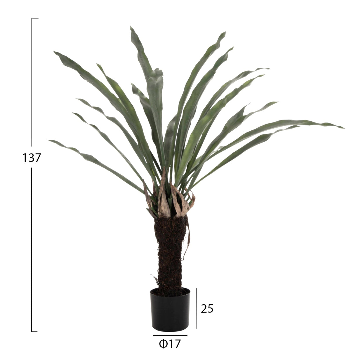 Plantă artificială LISET FERN verde, ghiveci din polipropilenă, înălțime 137 cm