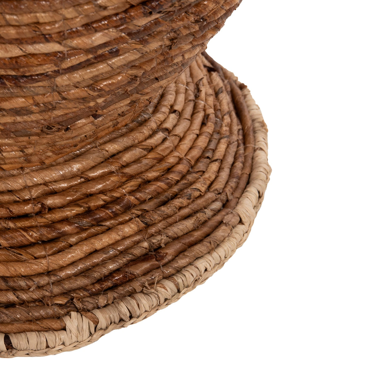 Vază decorativă MAINE FIBER H104 maro, din fibre de bananier, 35 x 35 x 104 cm