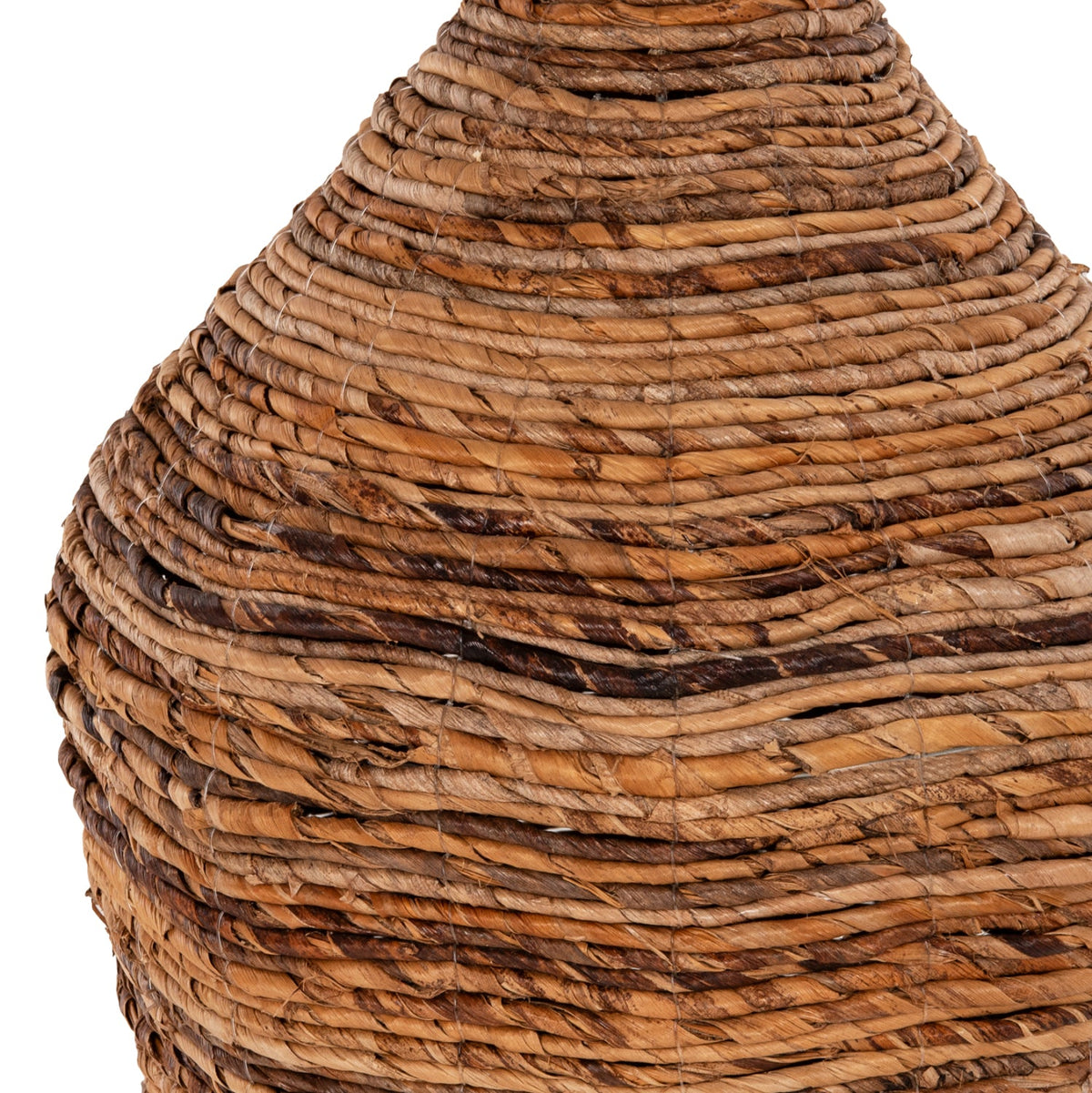 Vază decorativă MAINE FIBER din fibre de bananier, maro, 43 x 43 x 100 cm