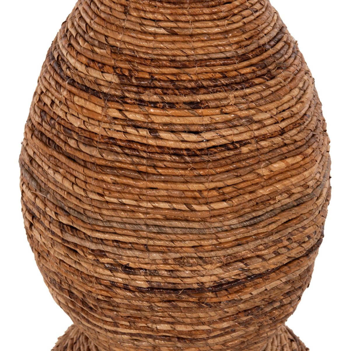 Vază decorativă MAINE FIBER H104 maro, din fibre de bananier, 35 x 35 x 104 cm