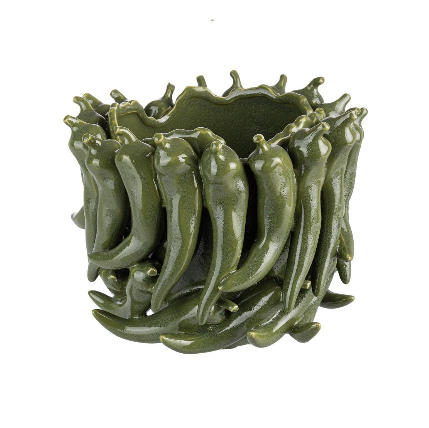 Vază ceramică SPICY H20 CM, verde, 25,5 x 24,5 x 20,5 cm