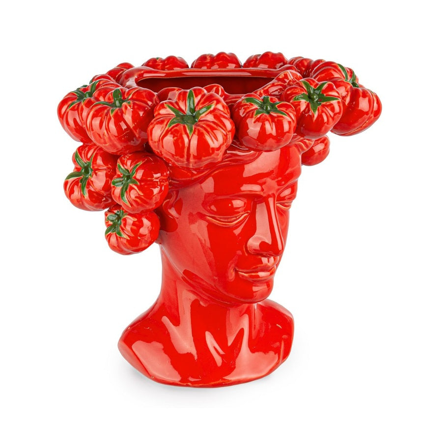 Vază ceramică GAZPACHO LADY RED, lucrată manual, 28 x 24 x 29 cm