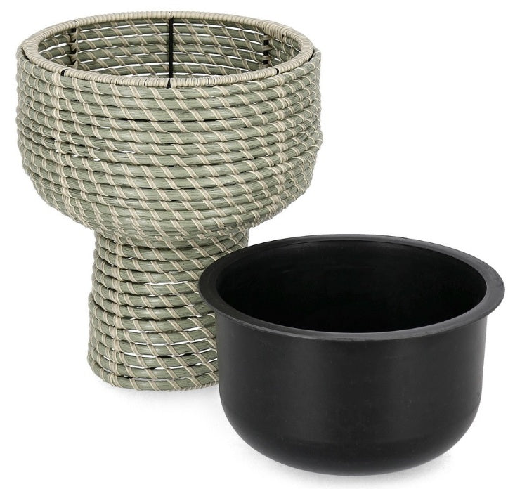 Set 3 suporturi ghivece THANH din poliratan, vază din plastic, 26-45 cm