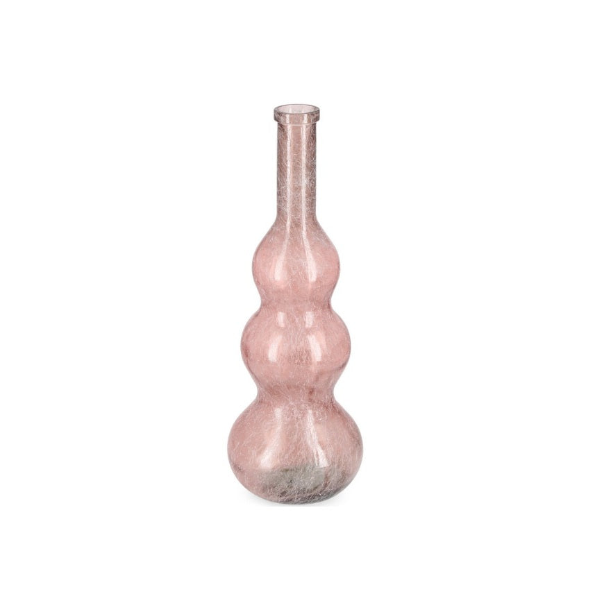 Vază decorativă ABBY din sticlă reciclată, 26,5 x 26,5 x 75 cm