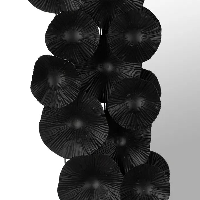 Oglindă de perete AINA DECO din fier, sticlă și DM, negru, 82 x 113 cm