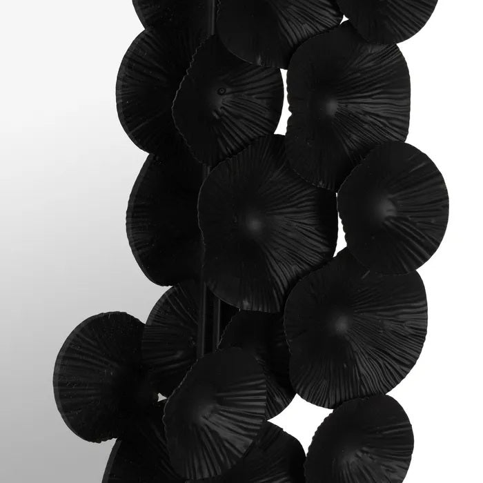 Oglindă de perete AINA DECO din fier, sticlă și DM, negru, 82 x 113 cm