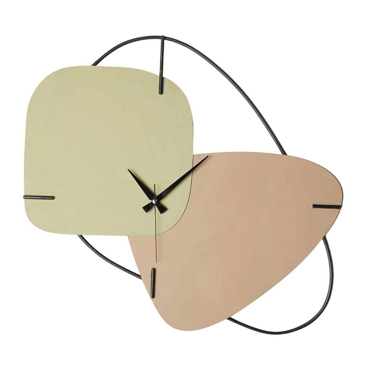 Ceas de perete ALYNTUS din metal, maro sau turcoaz, 64,5 x 42,5 cm
