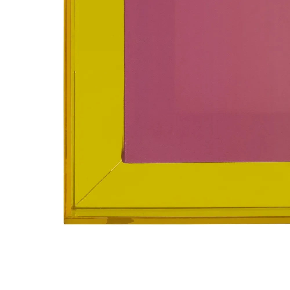 Tablou printat ANJA ABSTRACT cu cadru acrilic galben, 50 x 70 cm