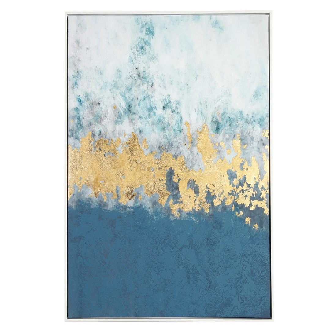 Tablou BOLD 316 imprimat pe pânză, cu folie aurie și cadru din MDF, 82,6 x 122,6 cm