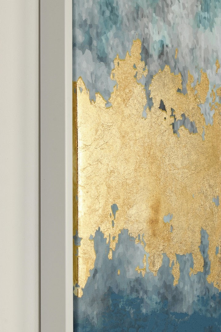 Tablou BOLD 316 imprimat pe pânză, cu folie aurie și cadru din MDF, 82,6 x 122,6 cm