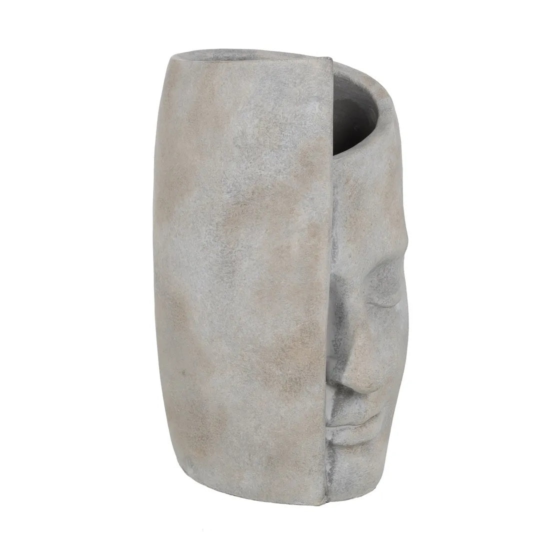 Vază ASLI FACE din ciment, gri, 21 x 18 x 32,5 cm
