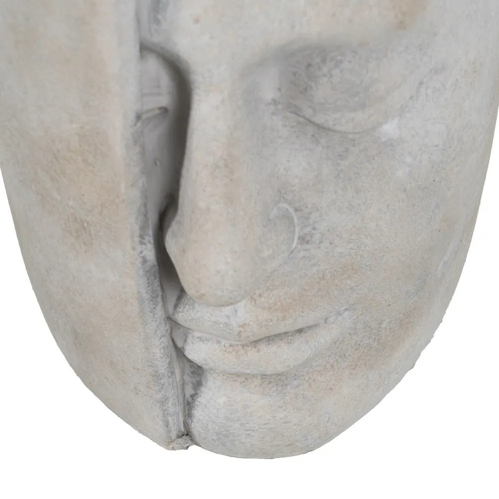 Vază ASLI FACE din ciment, gri, 21 x 18 x 32,5 cm