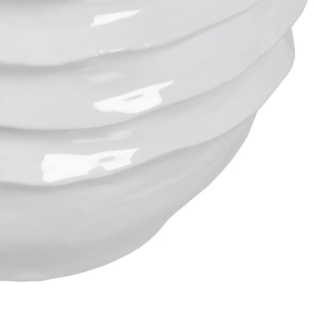 Vază ceramică AUGUSTUS WHITE, 44,5 x 44 x 46,5 cm, gură de 29 cm
