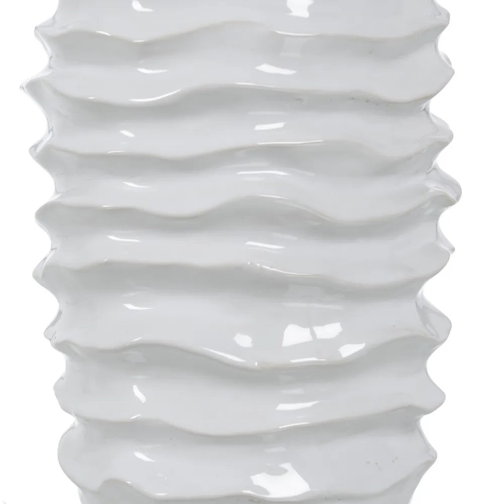 Vază ceramică AUGUSTUS WHITE, IXIA, 18,5 x 18 x 27,5 cm