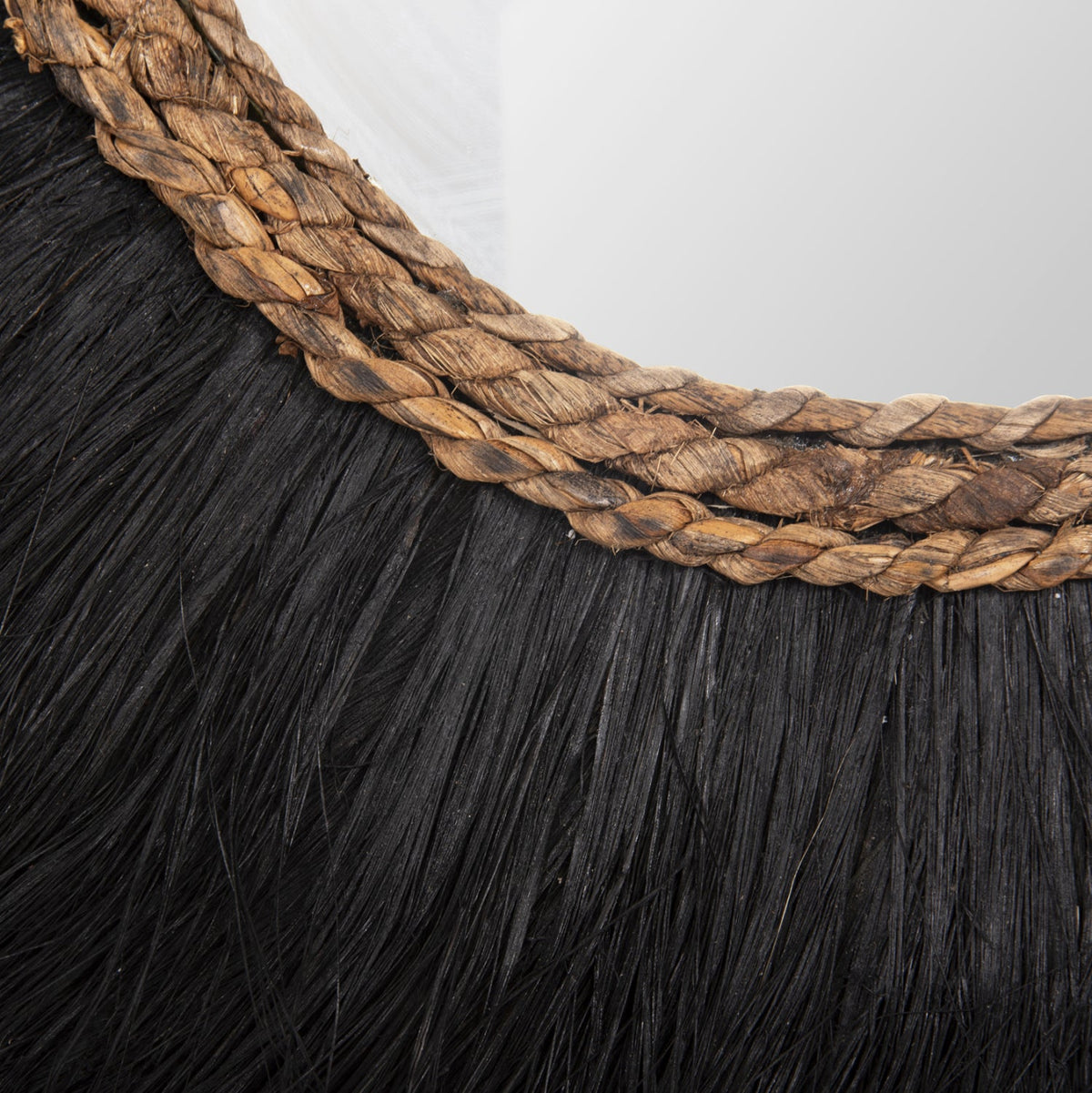 Oglindă de perete AVANSO cu cadru din sisal și cânepă de Manila, 85 x 50 cm