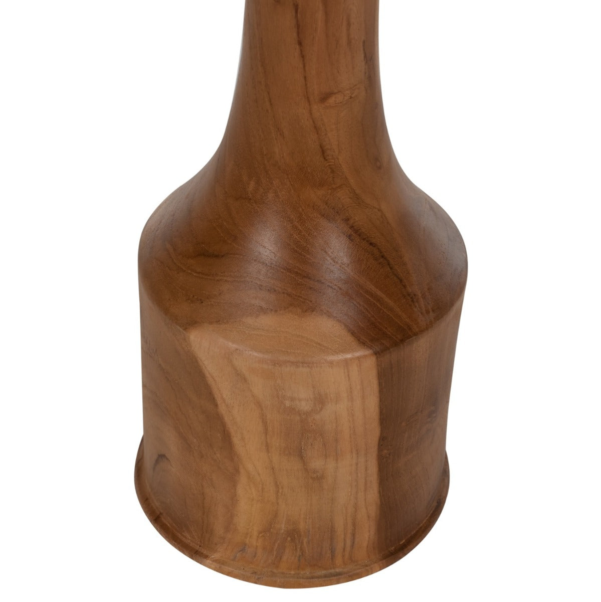 Set 3 sticle decorative BARTLEY BOTTLES din lemn masiv de tec, înălțimi 34, 27 și 20 cm