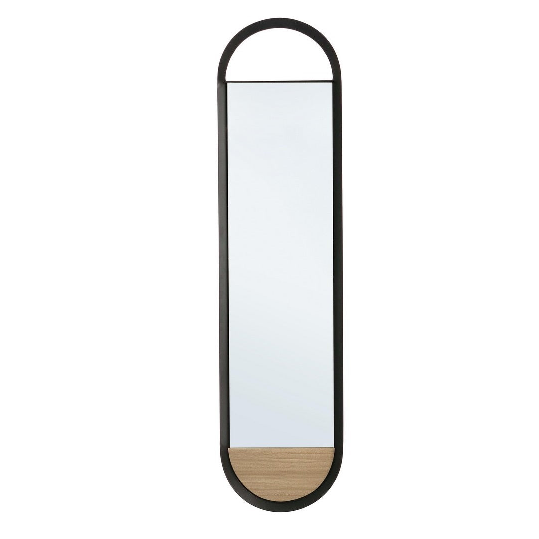 Oglindă de perete KEIRA din oțel și MDF cu furnir PVC, 23x100 cm sau 30x120 cm