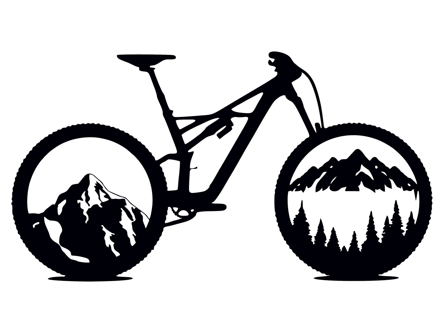 Bicicletă Montană - Decorațiune Perete Fibre Lemn