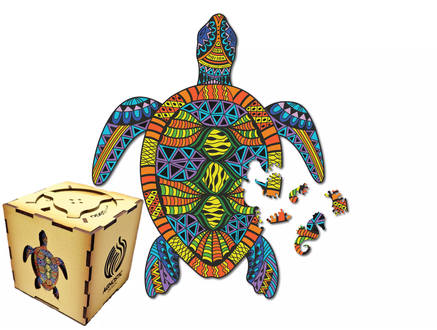 Broască Țestoasă - Puzzle Jigsaw Fibre Lemn