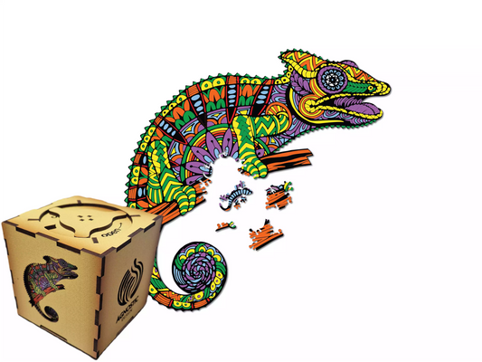 Chameleon - Wooden Fiber Jigsaw Puzzle