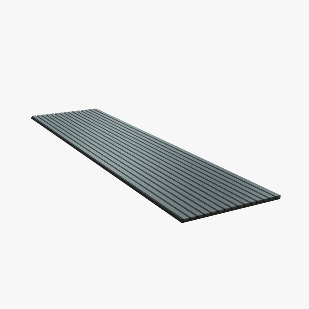 Panou riflaj acustic CLOUD din MDF furnir cu pâslă neagră, 60 x 240 cm