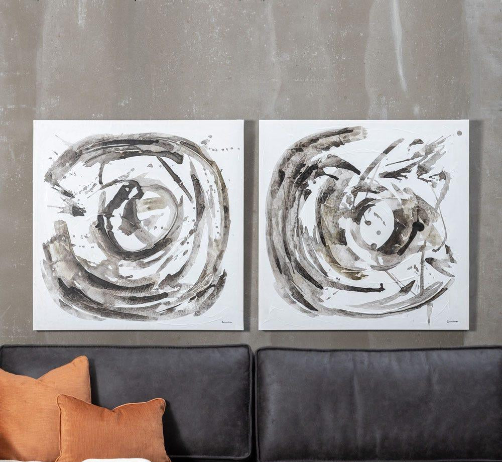 Set de 2 tablouri ENZO, fiecare de 80 x 80 cm
