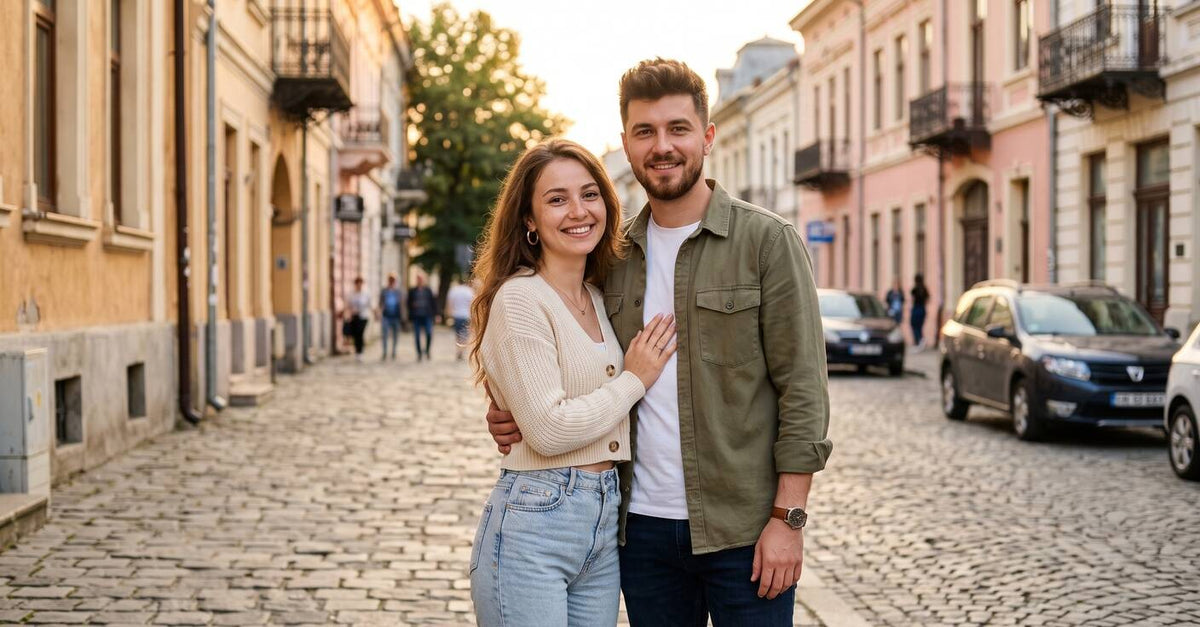 Cadou personalizat pentru cuplu, ideal de Valentine's Day sau aniversare – figurină Mini-Tu din fotografie