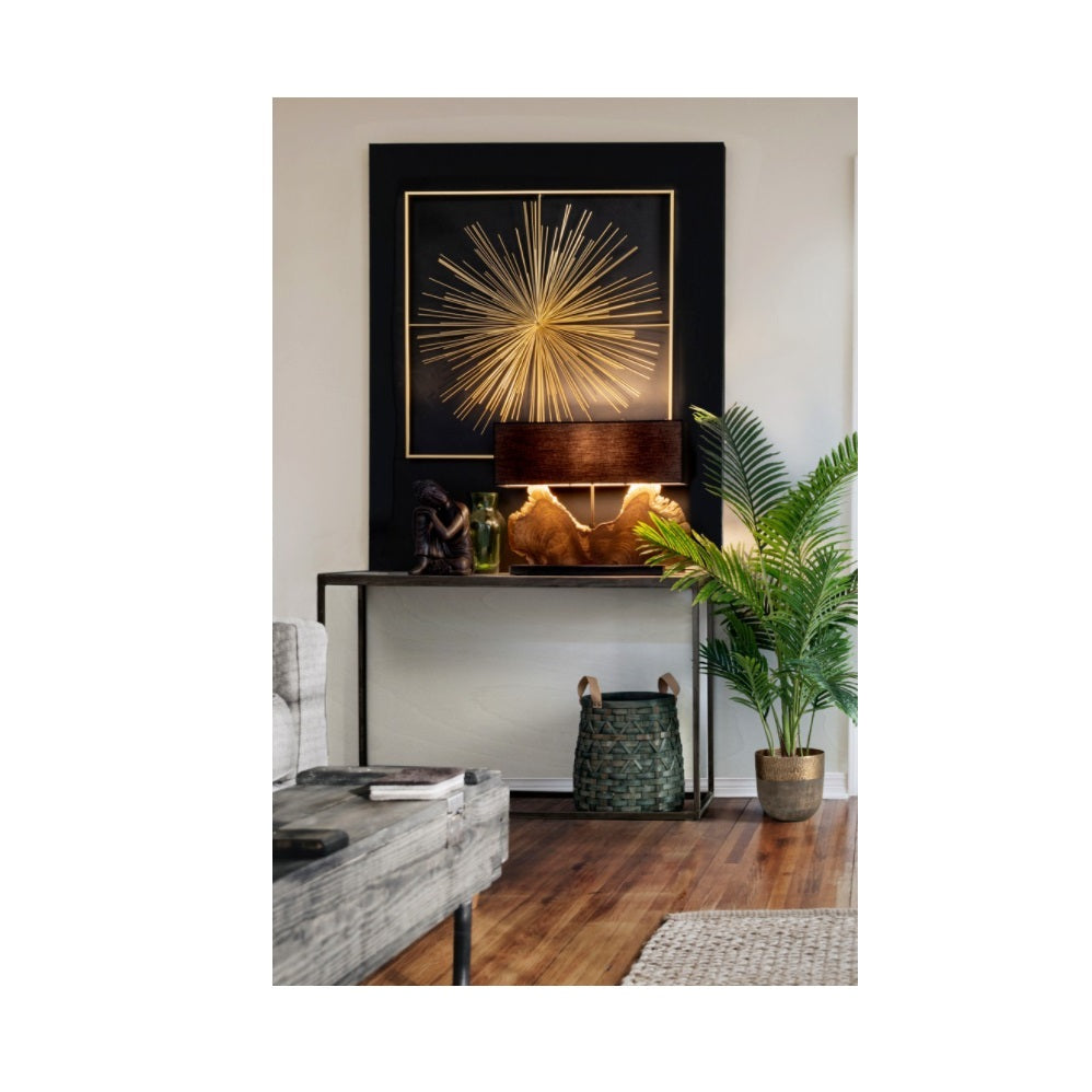 Decorațiune de perete AURIEL din metal, 90 x 90 cm, adâncime 6 cm