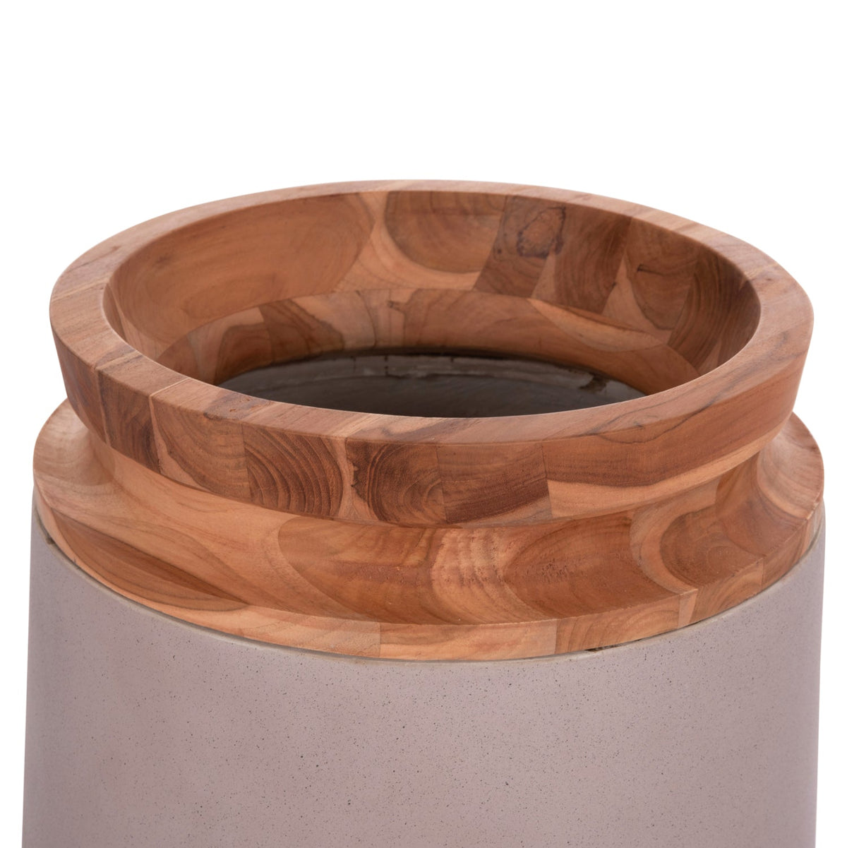 Vază de podea ELVANI MATTE FLOOR din fibrociment gri, 41 x 41 x 47 cm