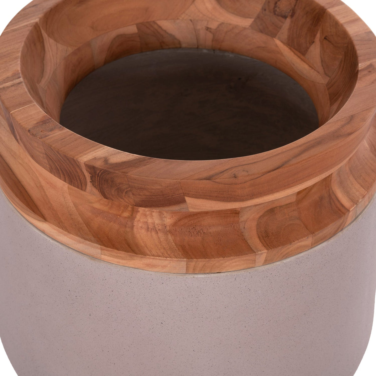 Vază de podea ELVANI MATTE FLOOR din fibrociment gri, 41 x 41 x 47 cm