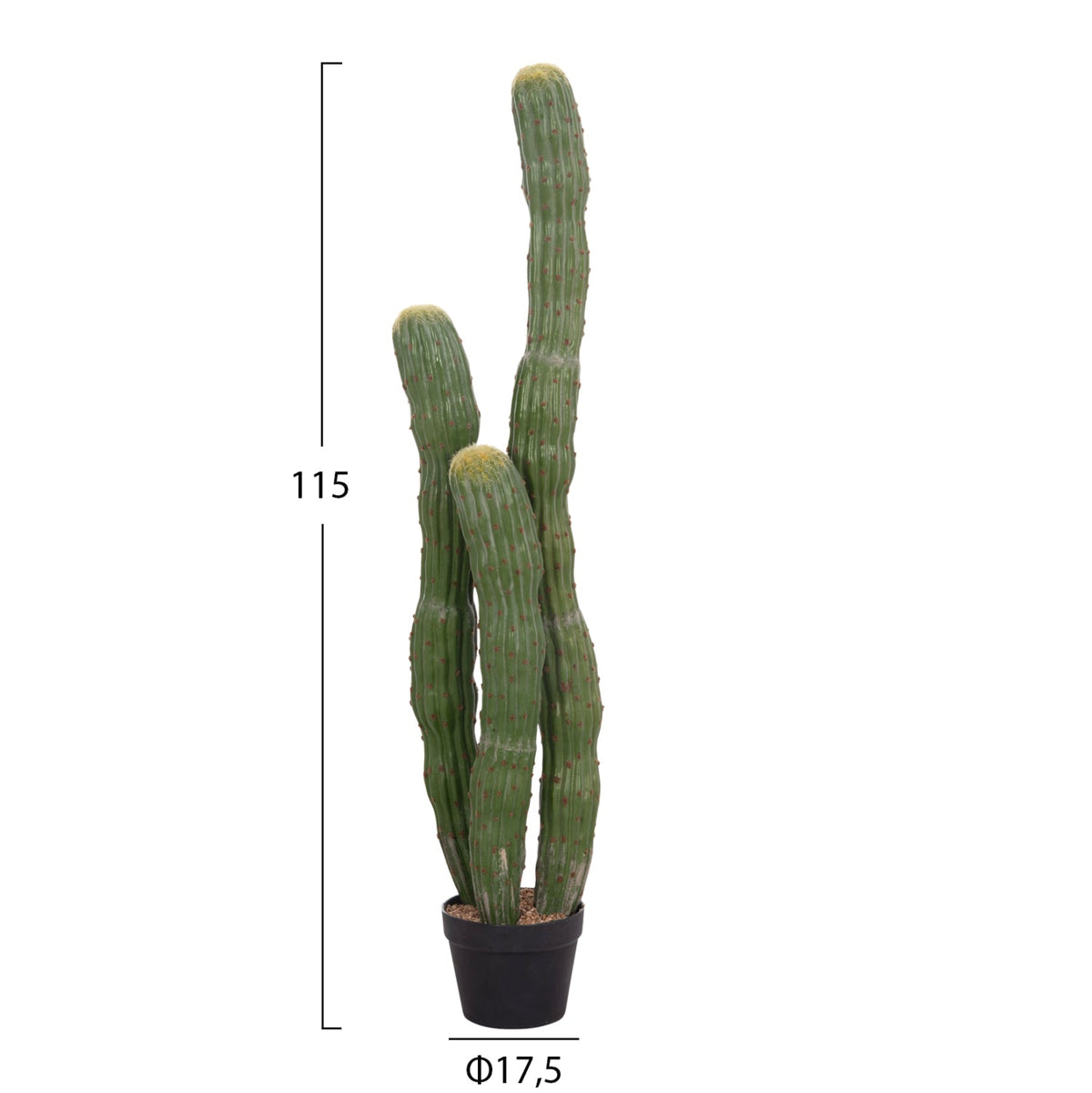Cactus artificial PIOVRA din polietilenă, în ghiveci din polipropilenă, înălțime 115 cm