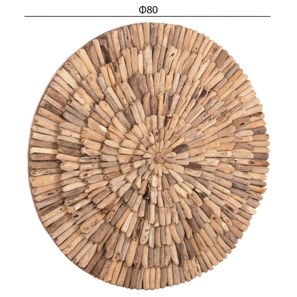 Decorațiune de perete MANOS din lemn plutitor, diametru 80 cm