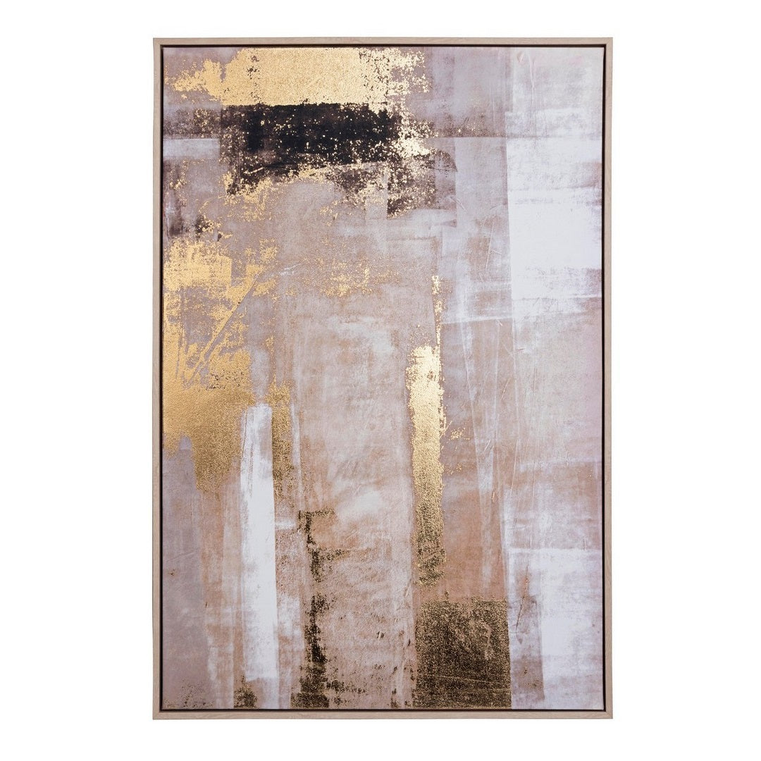 Tablou BOLD 748 imprimat pe pânză, cu folie aurie, MDF, 62,6 x 92,6 cm