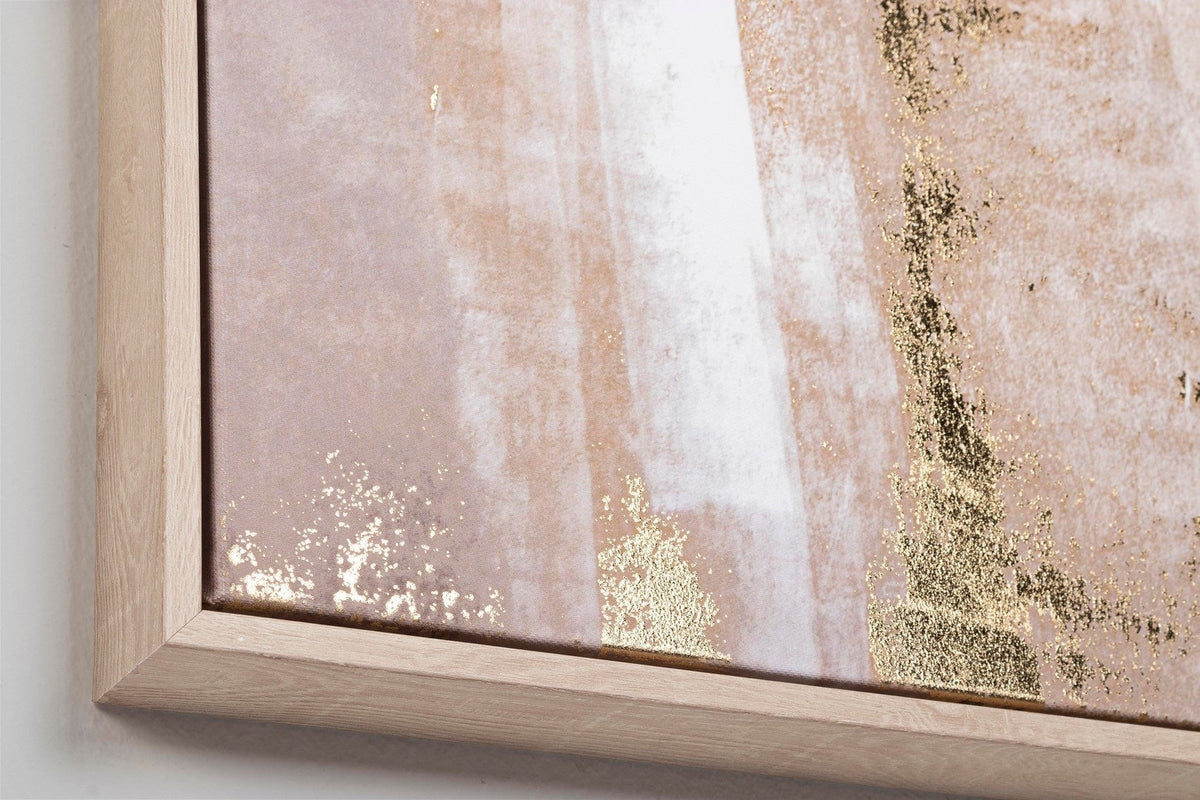 Tablou BOLD 748 imprimat pe pânză, cu folie aurie, MDF, 62,6 x 92,6 cm