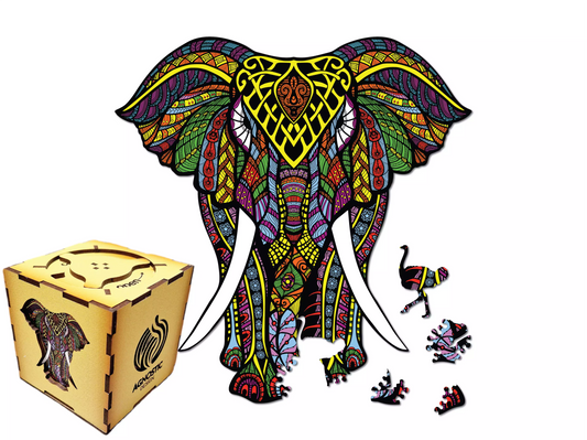 Elephant - Wooden Fiber Jigsaw Puzzle