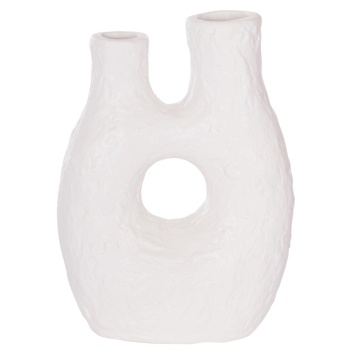 Vază decorativă SIVORN din teracotă cu ratan natural, 27 x 13,5 x 37 cm